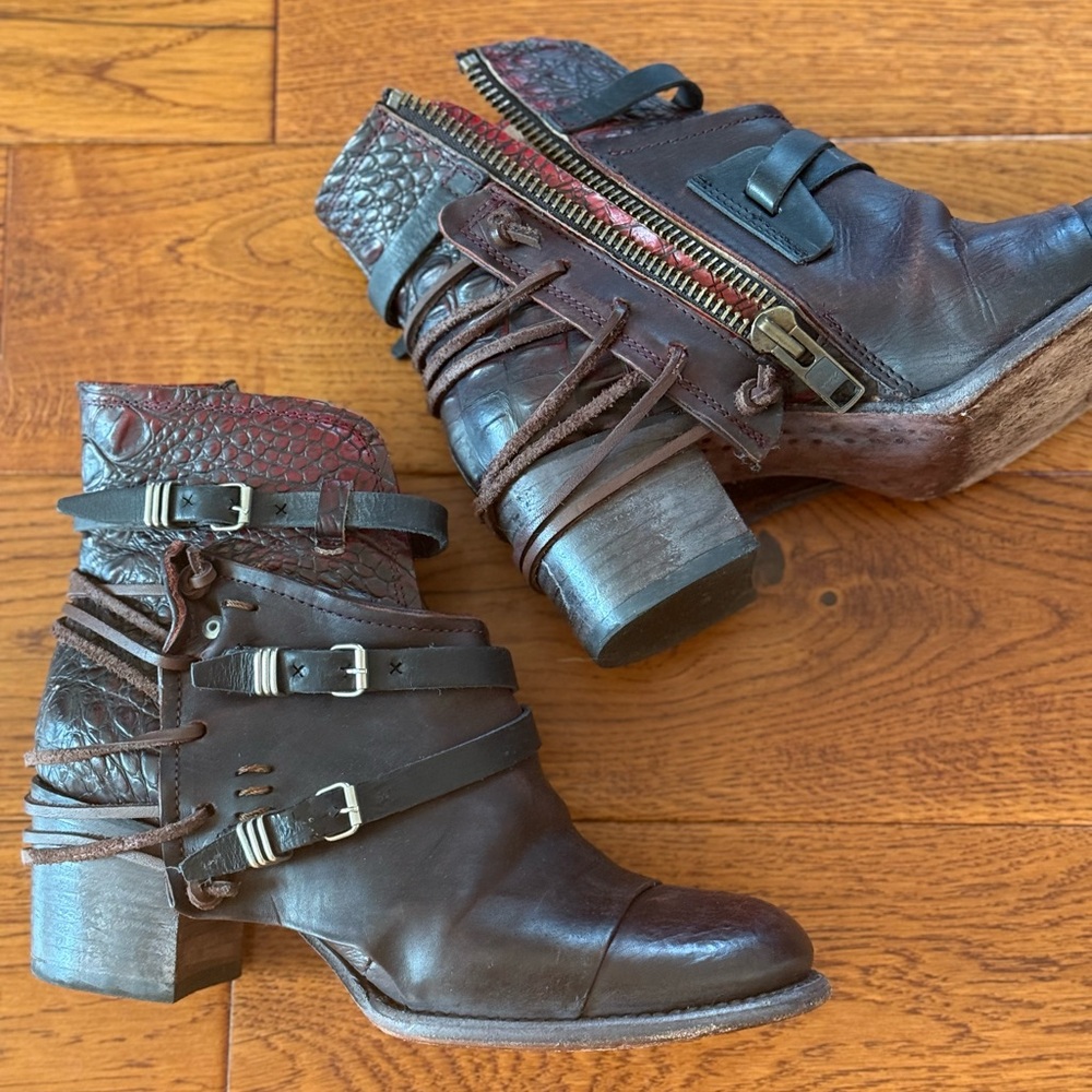 Brown Leather Ankle Boots